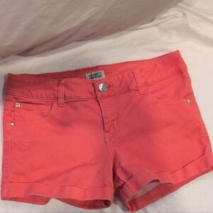 Celebrity Pink Women's Vibrant Coral Jean Shorts